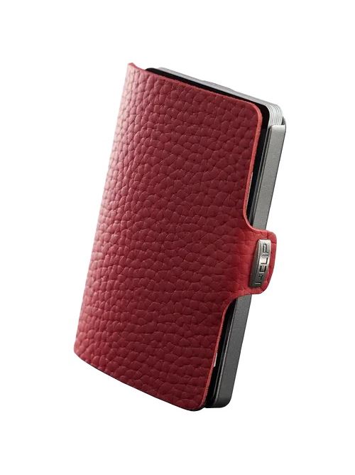 Original Silver portafoglio uomo in pelle martellata rosso I-CLIP | ORIGINAL SILVERPURE RED